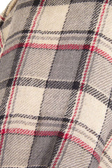 Niobe Clothing Soft Beige Multi Plaid Infinity Loop Scarf - Scarves