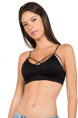 Anemone Front Criss Cross Strappy Padded Bra - Bras