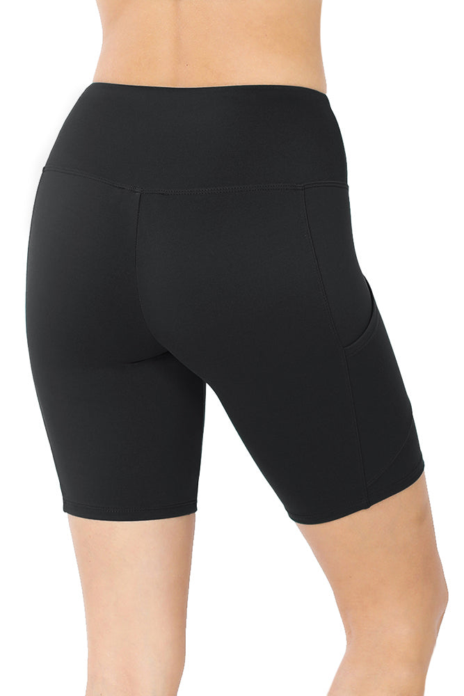 Zenana High Waist Active Biker Running Yoga Shorts w/ Pockets - Jogger Shorts sb_bottoms