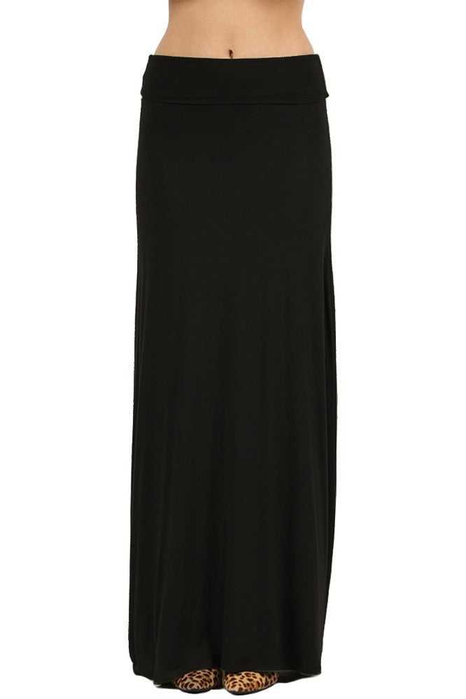 Zenana Draped Rayon Maxi Skirt - Skirts sb_bottoms