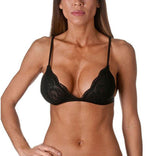 Niobe Clothing Full Lace Semi Sheer Thin Band Bralette - Bras