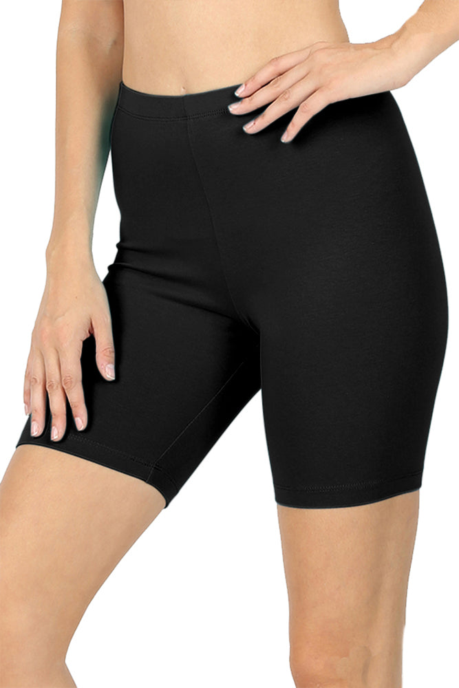 Zenana Cotton Running Biker Shorts - Legging Shorts sb_bottoms