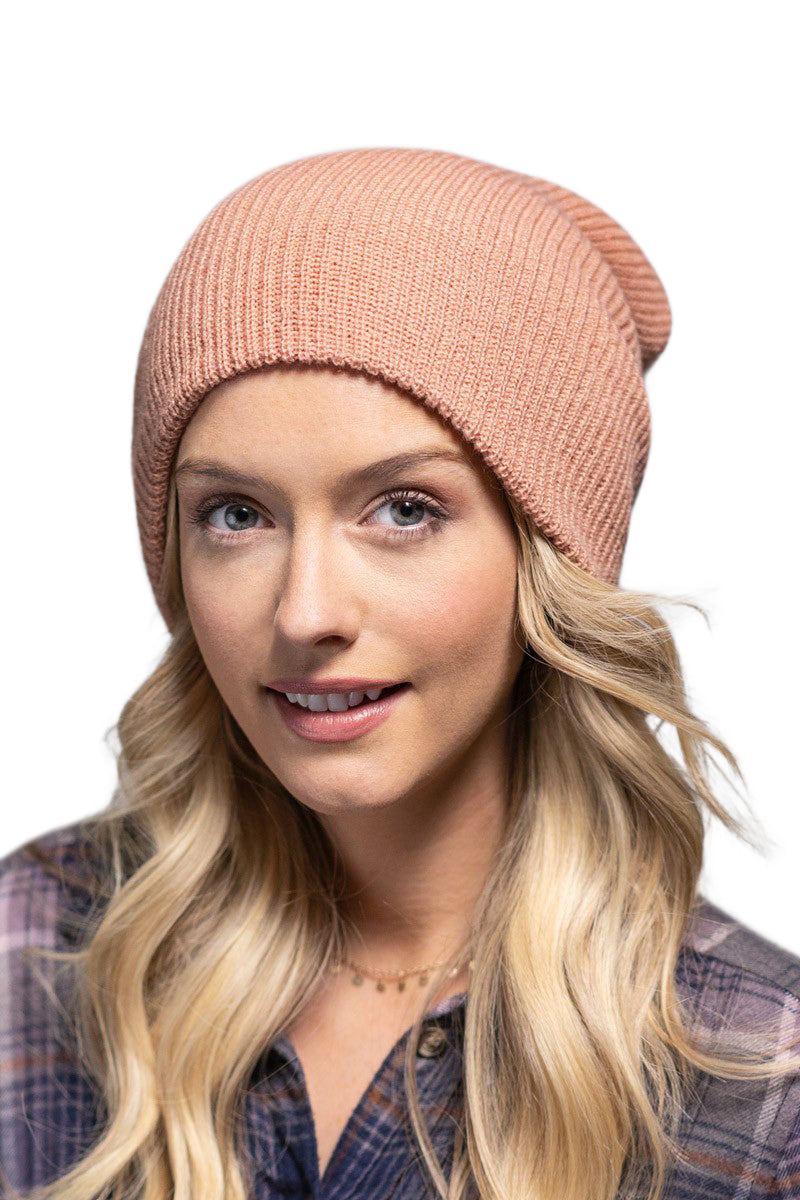 C.C. Solid Slouchy Knit Beanie Wide Wale - Beanies Hats