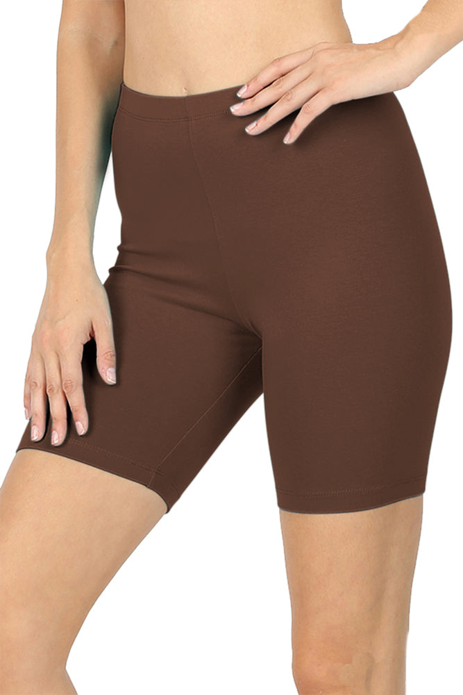 Zenana Cotton Running Biker Shorts - Legging Shorts sb_bottoms