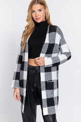 CCWHOLESALECLOTHING Front Open Jacquard Sweater Cardigan - DS OUTERWEAR