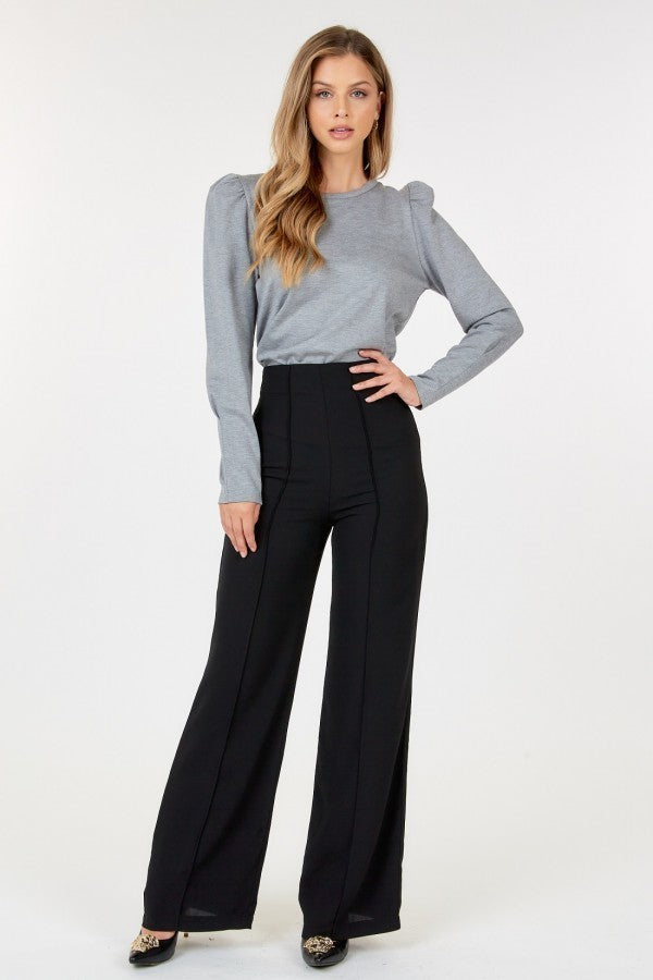 CCWHOLESALECLOTHING Seamed Wide Leg Palazzo Pants - DS OUTERWEAR