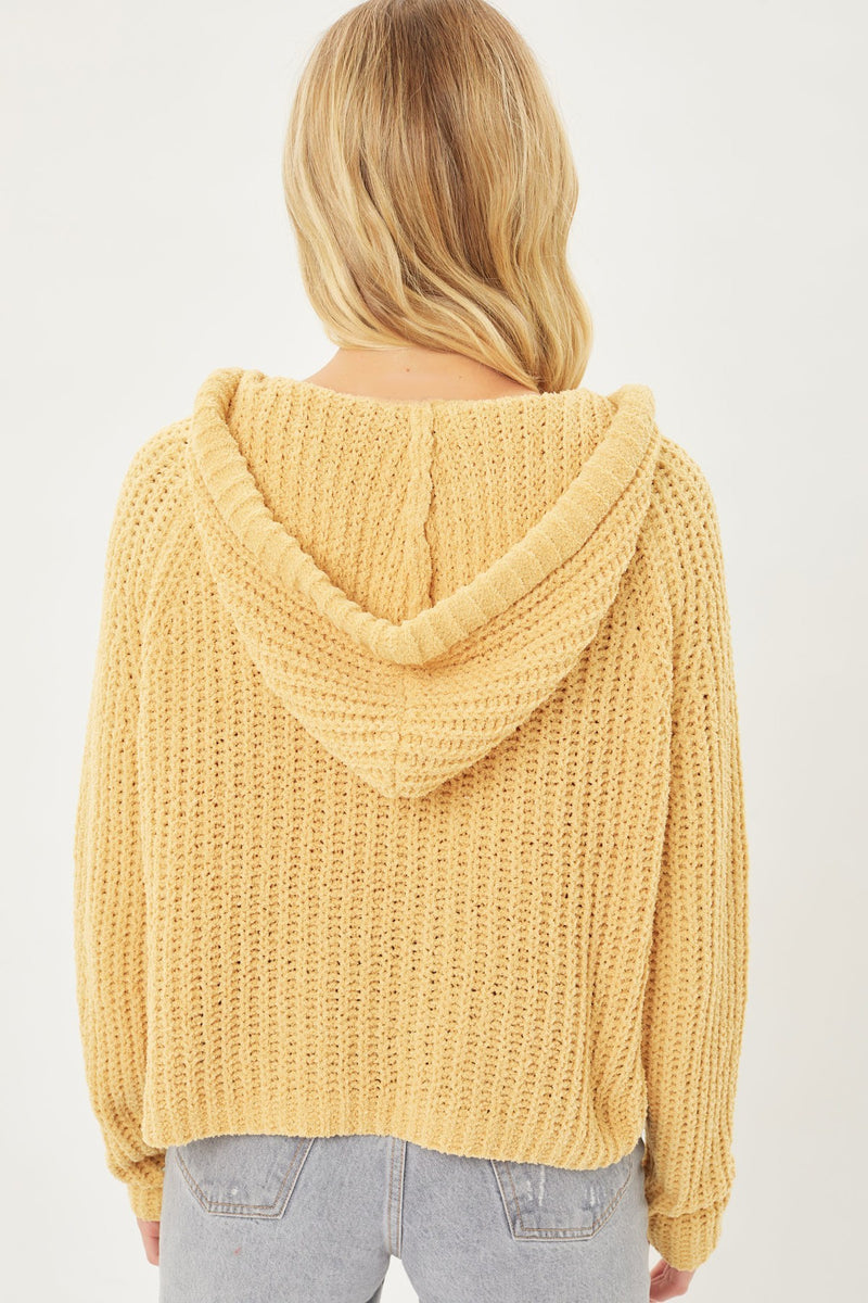 Pullover Hoodie Sweater Top (Yellow)