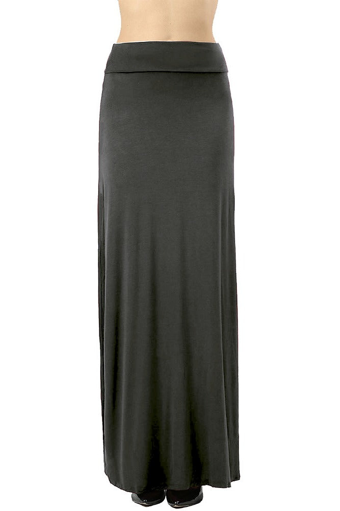 Zenana Draped Rayon Maxi Skirt - Skirts sb_bottoms