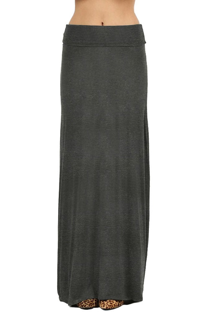 Draped Rayon Maxi Skirt Skirts- Niobe Clothing