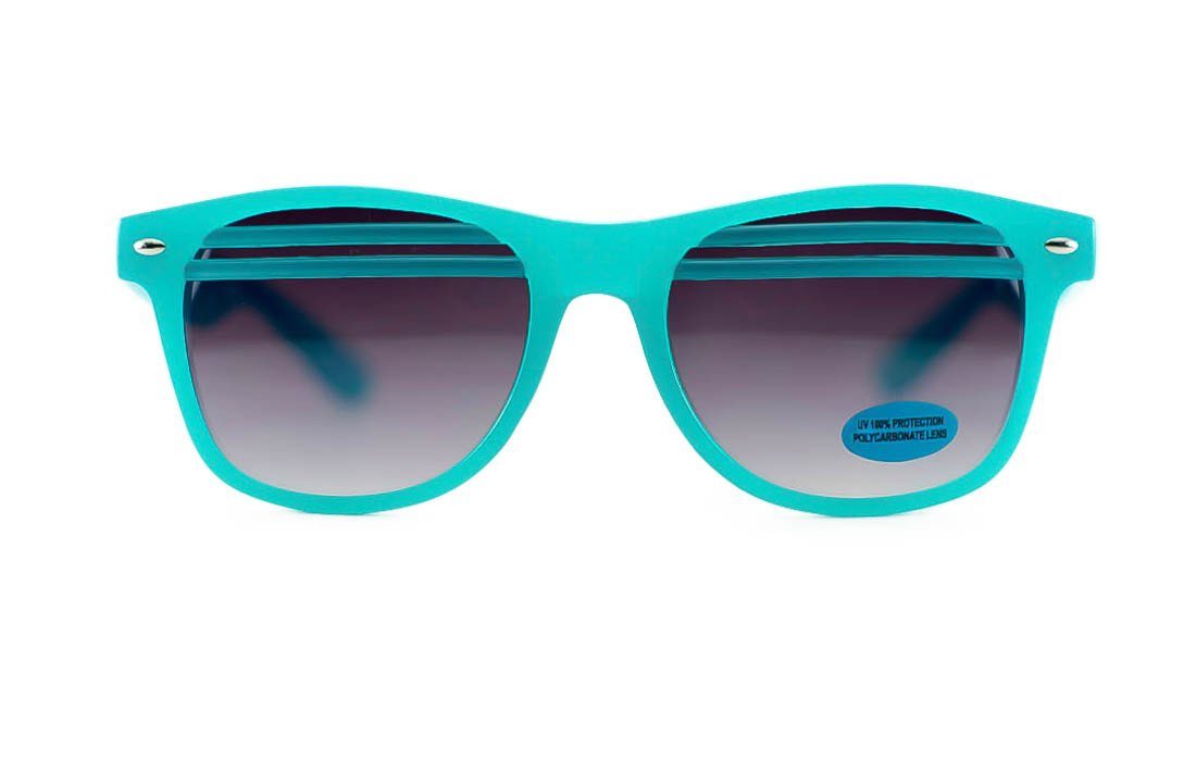 Niobe Clothing Unisex Beach Party Double Stripe Plastic Wayfarer Sunglasses - Sunglasses