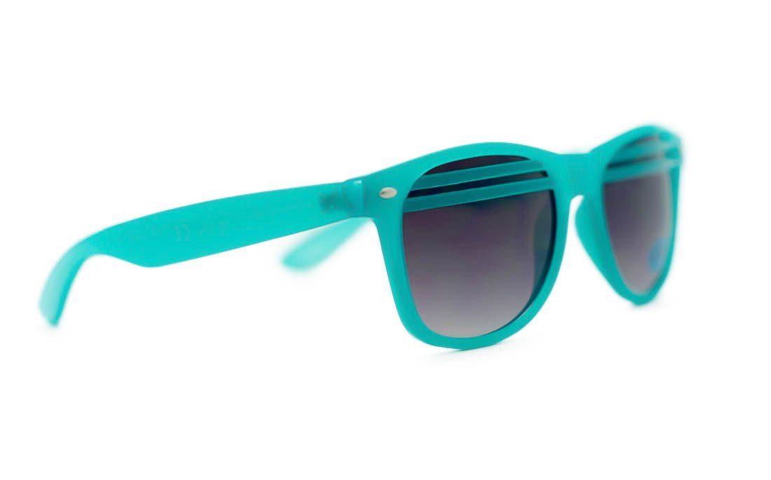 Niobe Clothing Unisex Beach Party Double Stripe Plastic Wayfarer Sunglasses - Sunglasses