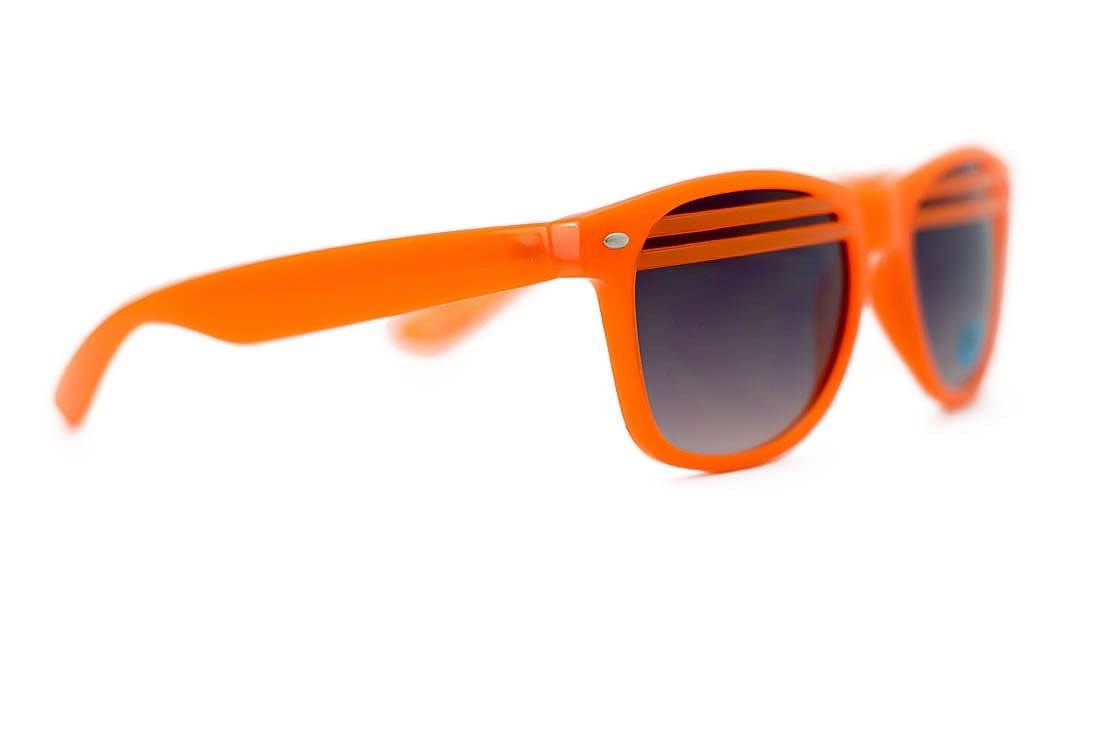 Niobe Clothing Unisex Beach Party Double Stripe Plastic Wayfarer Sunglasses - Sunglasses