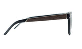 Unisex Wayfarer Wood Print Metal Accent Sunglasses Sunglasses- Niobe Clothing