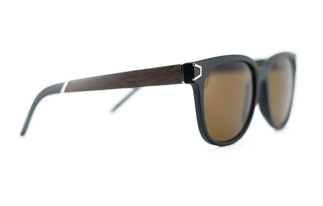 Niobe Clothing Unisex Wayfarer Wood Print Metal Accent Sunglasses - Sunglasses