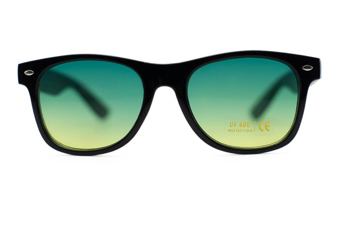 Niobe Clothing Unisex Black Wayfarer Frames with Assorted Colored Lens - Sunglasses