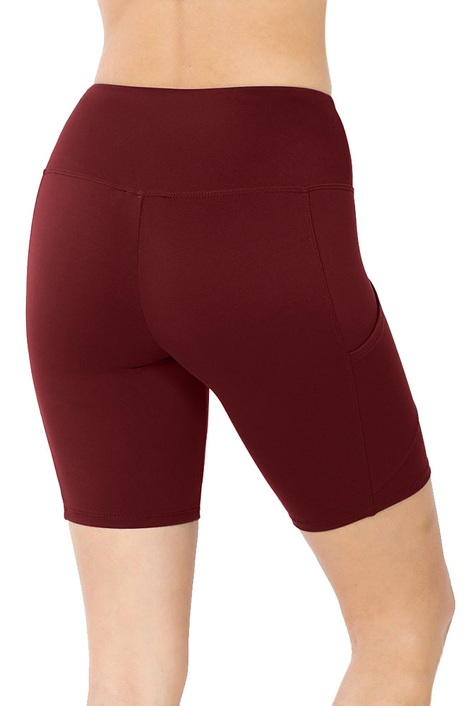 Zenana High Waist Active Biker Running Yoga Shorts w/ Pockets - Jogger Shorts sb_bottoms