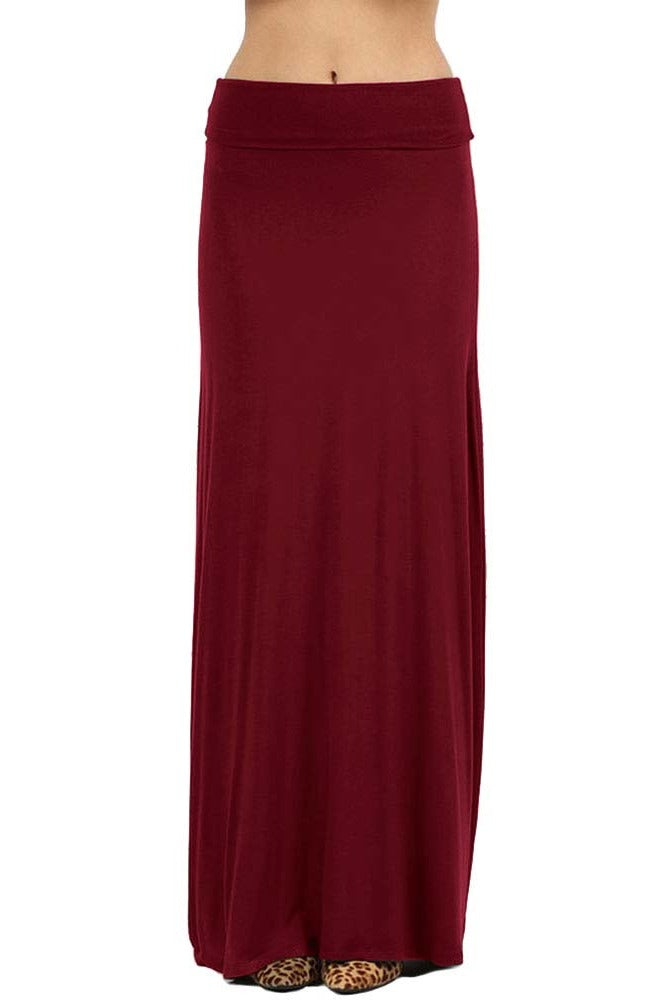 Zenana Draped Rayon Maxi Skirt - Skirts sb_bottoms