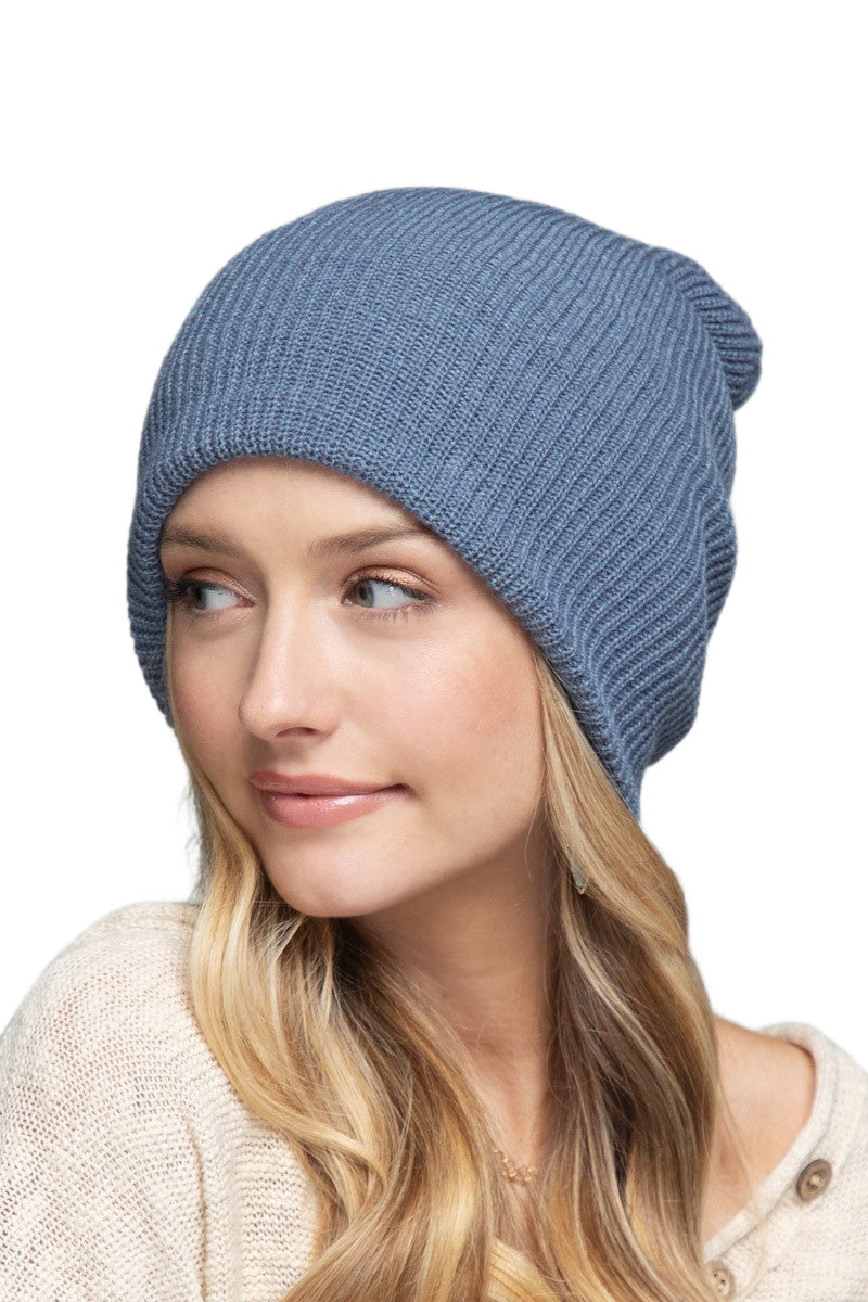 C.C. Solid Slouchy Knit Beanie Wide Wale - Beanies Hats