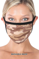 Unisex Reusable Cotton Cloth Army Camo Face Mask