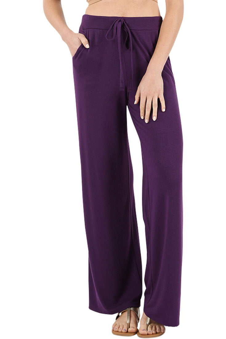 Zenana Casual Loose Fit Comfortable Lounge Pajama Pants - sb_bottoms