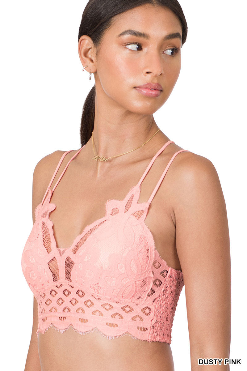 Zenana Crochet Lace Bralette Top - Tank Tops sb_tops