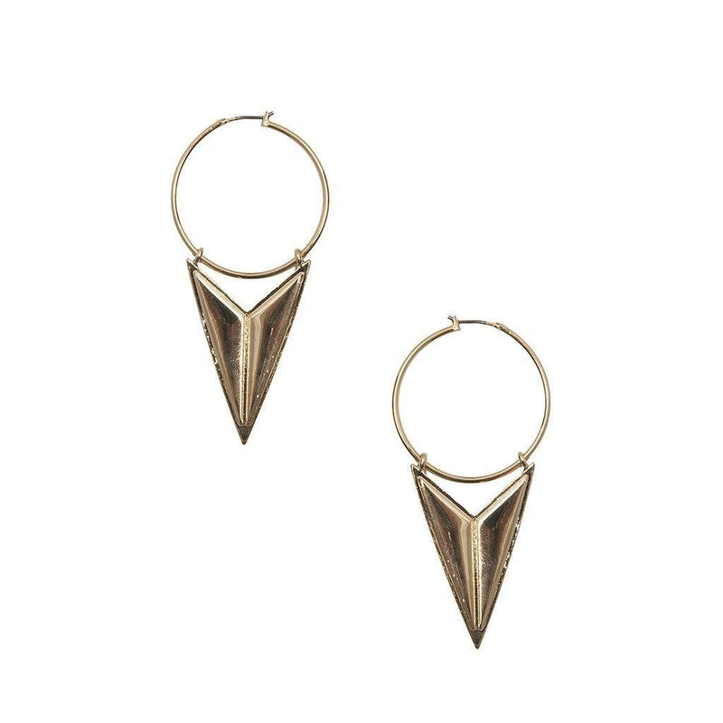 Mathematrix Earrings in Brass Earrings- Niobe Clothing