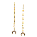 Chain of Horn Earring in Gold Earrings- Niobe Clothing