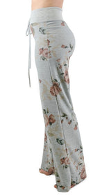 12Pm Mon Ami Grey Bouquet Casual Lounge Pants - pants