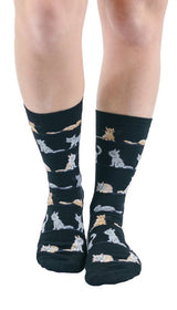 K. Bell Cats Crew Socks - Socks