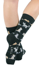 K. Bell Cats Crew Socks - Socks