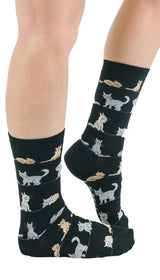 K. Bell Cats Crew Socks - Socks