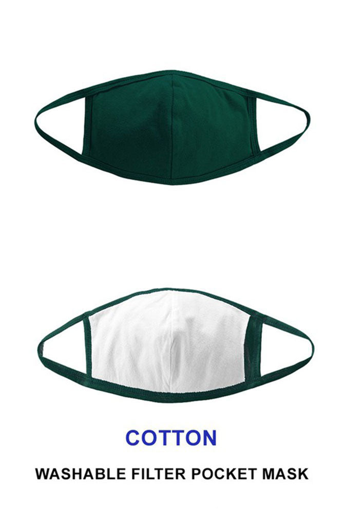 Niobe Clothing Unisex Reusable Cotton Cloth Face Mask w/ Filter Pocket - Fashion Face Masks Face Mask