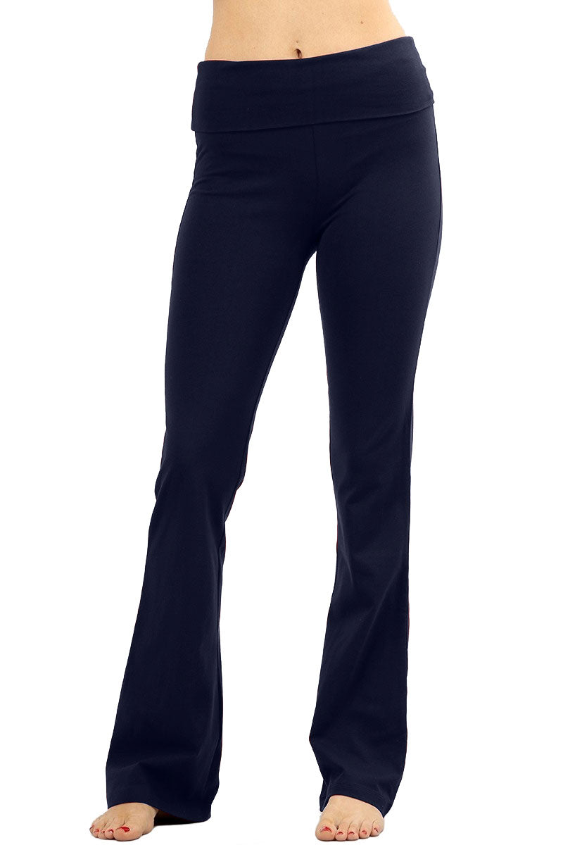 Zenana Cotton Flared Yoga Pants - Leggings sb_bottoms