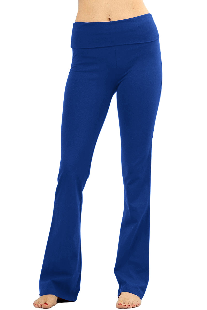 Zenana Cotton Flared Yoga Pants - Leggings sb_bottoms