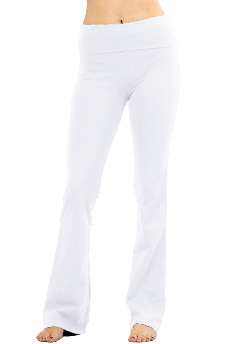 Zenana Cotton Flared Yoga Pants - Leggings sb_bottoms