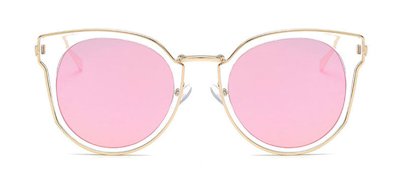 Oversized "Katherine" Cat Eye Sunglasses in Gold Frame Sunglasses- Niobe Clothing