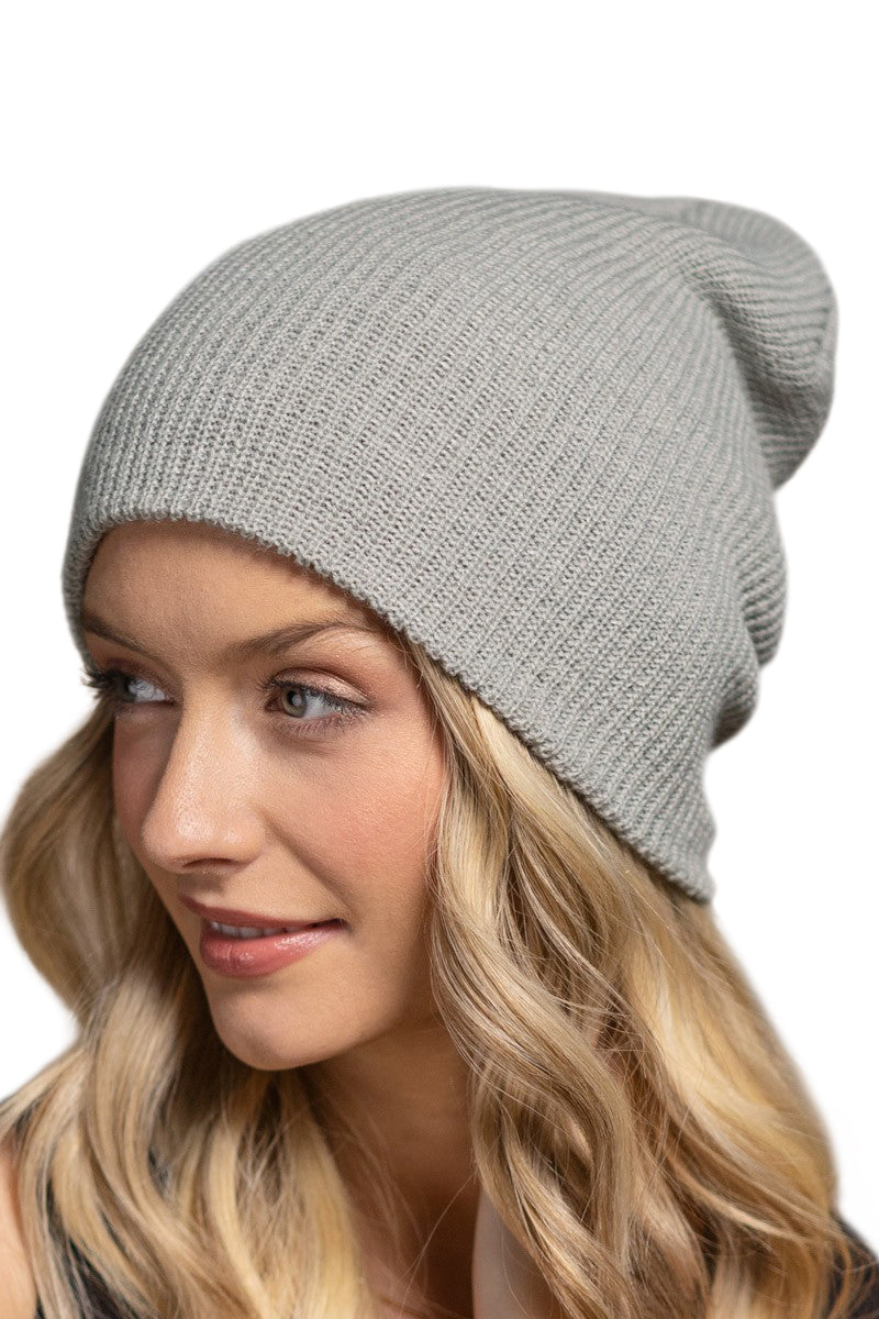 C.C. Solid Slouchy Knit Beanie Wide Wale - Beanies Hats