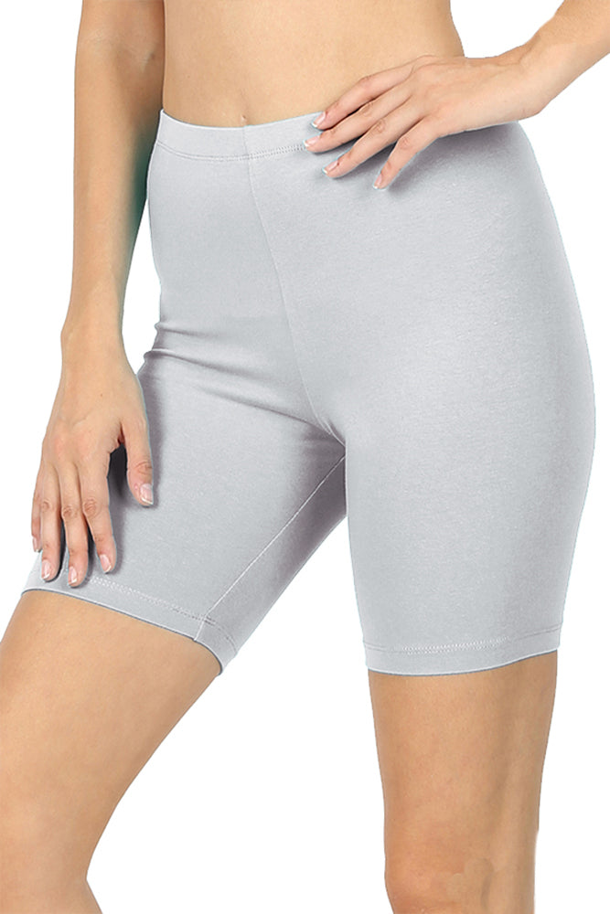 Zenana Cotton Running Biker Shorts - Legging Shorts sb_bottoms