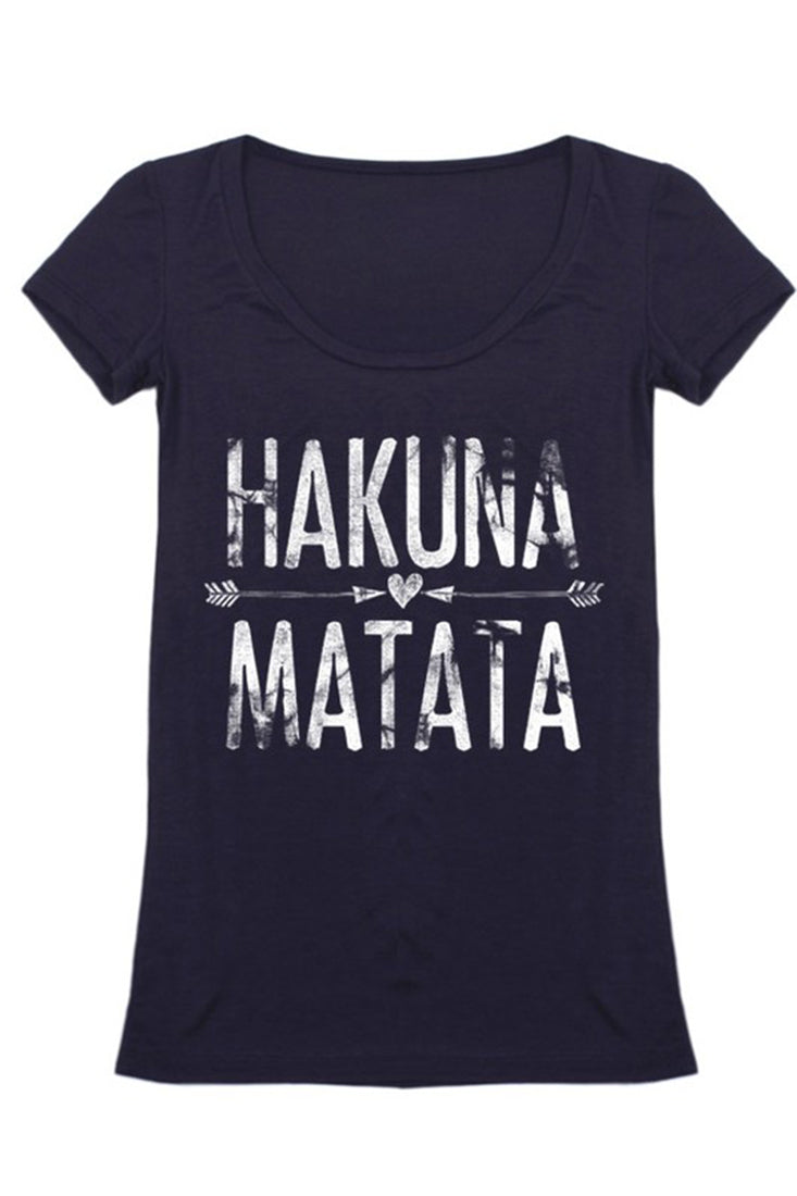 Niobe Clothing Hakuna Matata Scoop Neck Short Sleeve Shirt - T-Shirts g_shirts