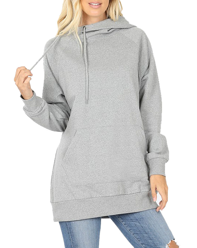 Zenana Pullover Sweater with Side Tie - Sweatshirts sb_outerwear