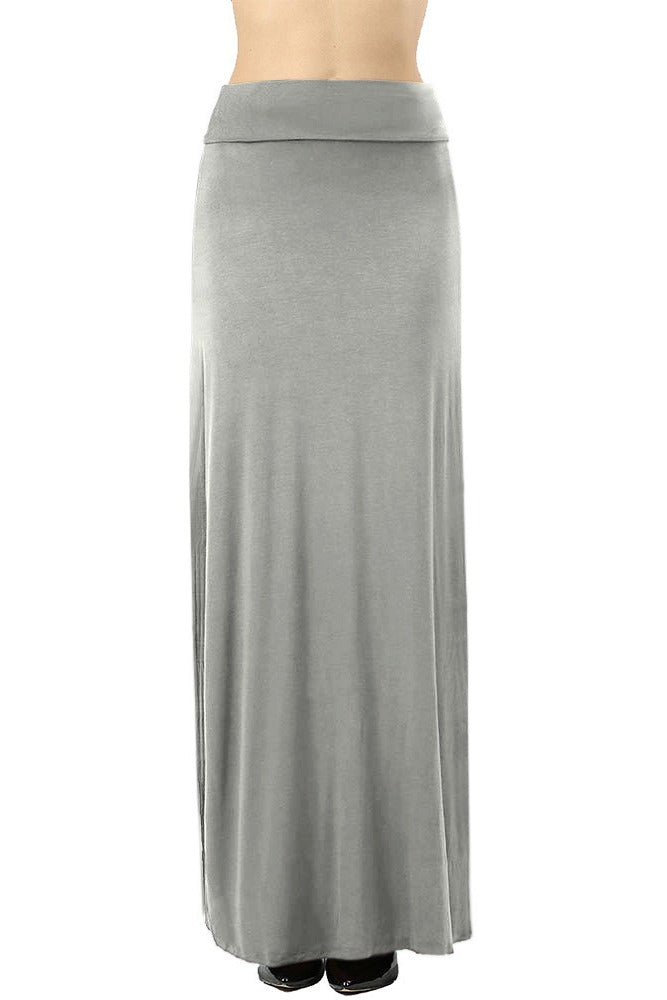 Zenana Draped Rayon Maxi Skirt - Skirts sb_bottoms
