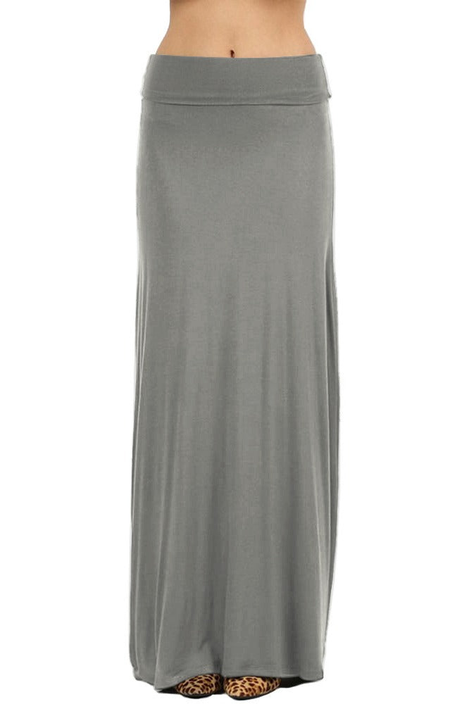 Zenana Draped Rayon Maxi Skirt - Skirts sb_bottoms