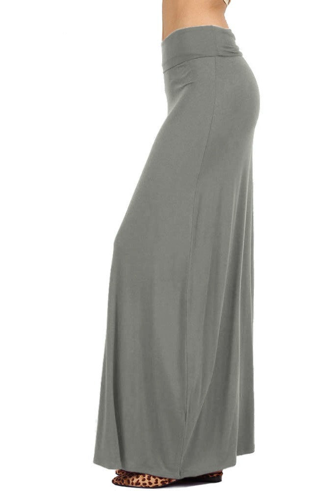 Zenana Draped Rayon Maxi Skirt - Skirts sb_bottoms
