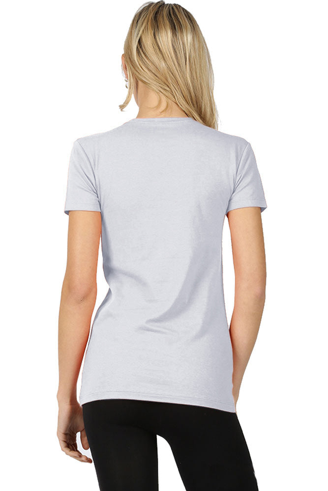Zenana Cotton Crew Neck Short Sleeve Long Tee Shirt - T-Shirts sb_tops