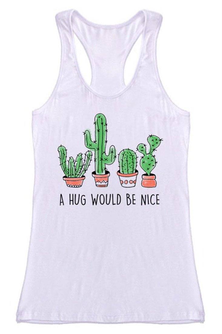 Niobe Clothing A Hug Would Be Nice Racerback Tank Top - Tank Tops g_tanktops