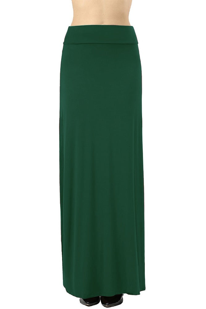Zenana Draped Rayon Maxi Skirt - Skirts sb_bottoms