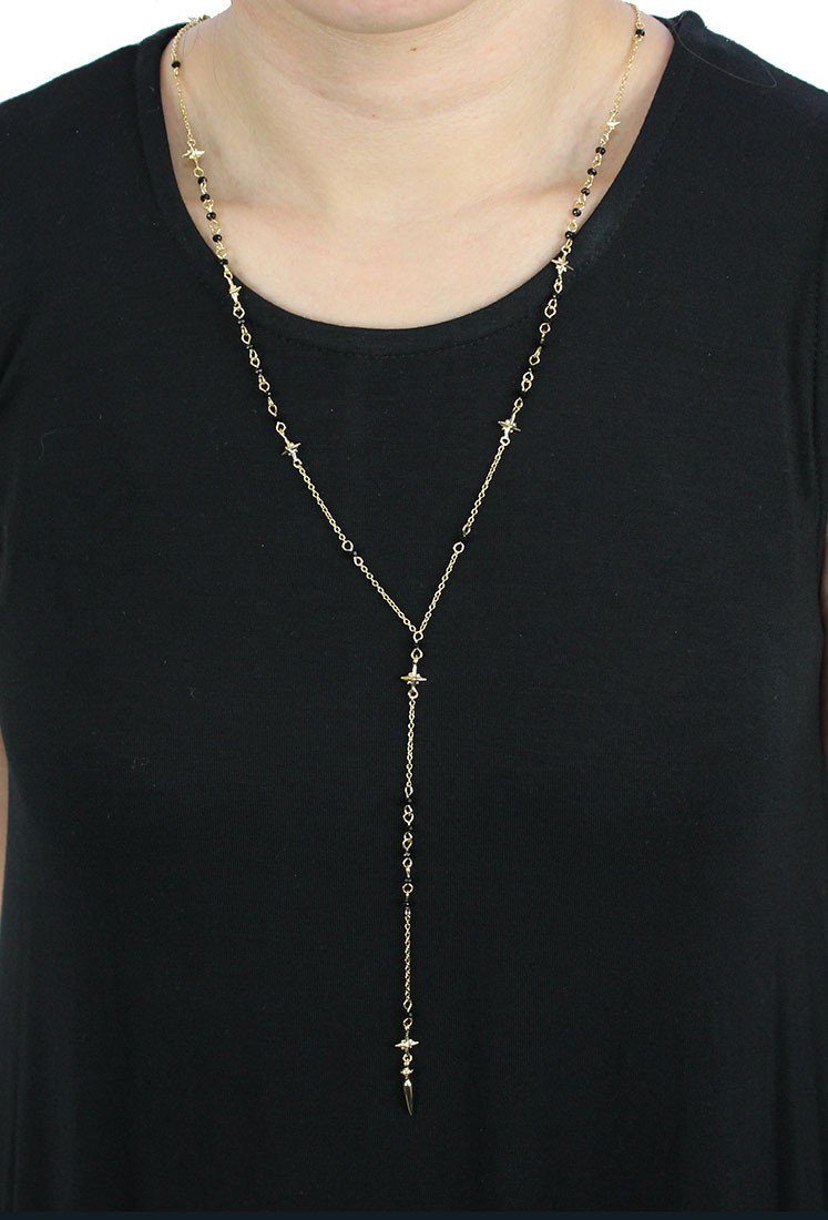 Ettika Enchanted Evening Necklace in Black and Gold - Necklace