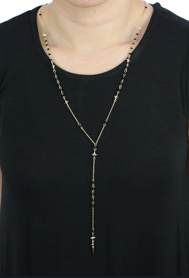 Enchanted Evening Necklace in Black and Gold Necklace- Niobe Clothing