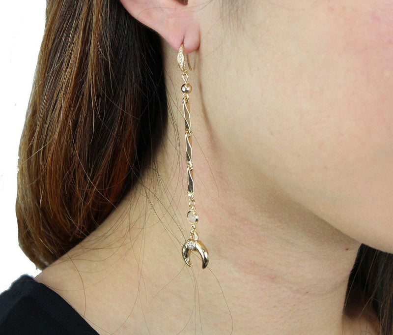 Chain of Horn Earring in Gold Earrings- Niobe Clothing