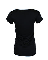 Good Vibe Tribe Scoop Neck Shirt in Black Tops- Niobe Clothing